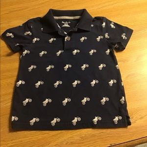 Garanimals polo shirt  3T navy & white motorcycles. Cute for Church shop…